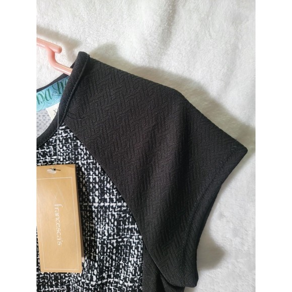 Dina Be Fit & Flare Skater Dress Size XS Extra Small Black & White NEW - Picture 7 of 16